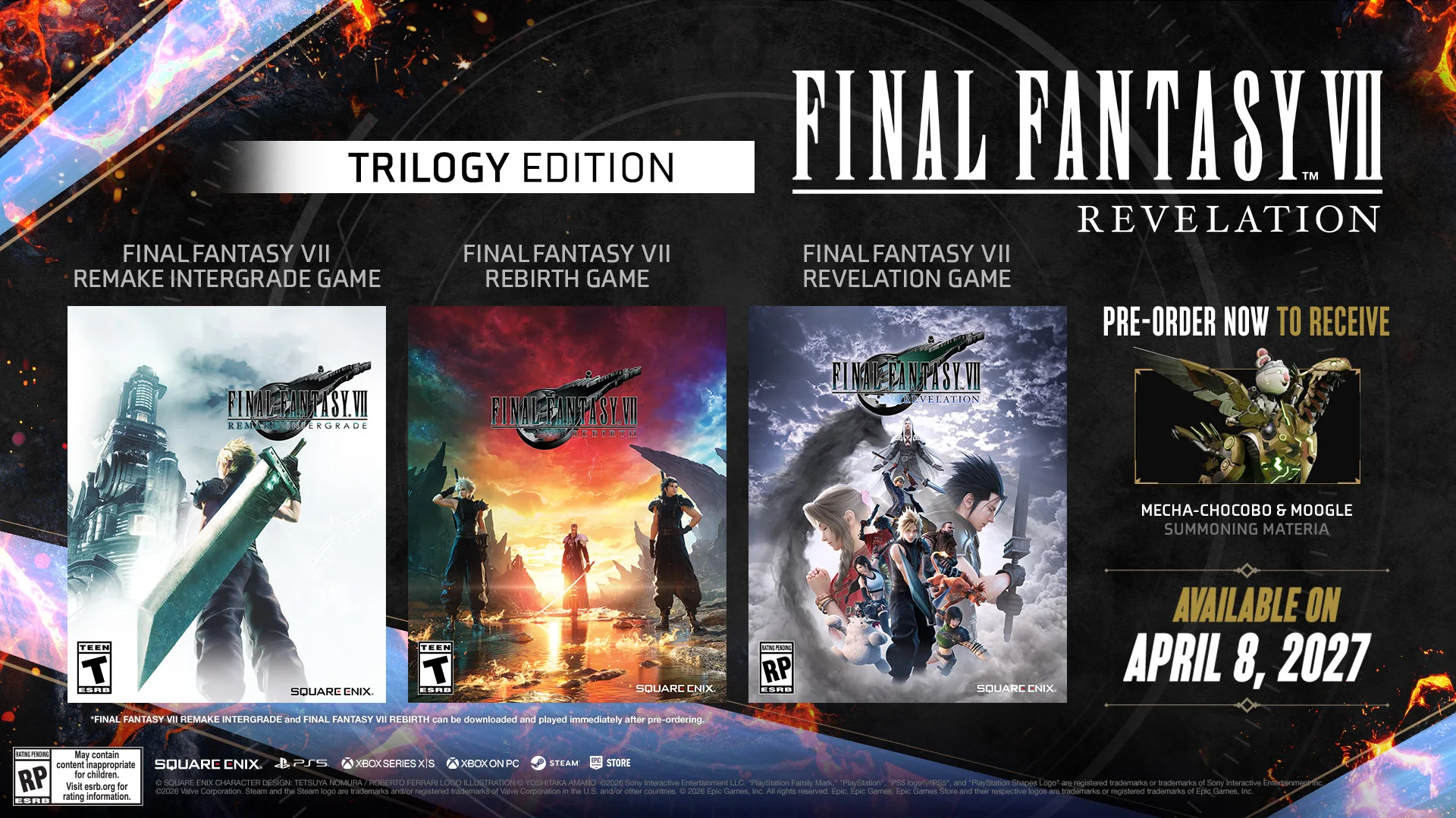 Pre-Order Final Fantasy VII Remake Series Trilogy Edition and Get All Three