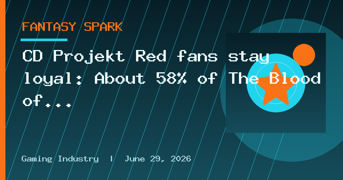 CD Projekt Red fans stay loyal: About 58% of The Blood of Dawnwalker's Steam