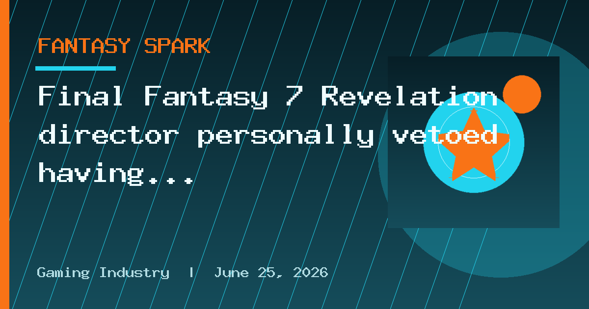 Final Fantasy 7 Revelation director personally vetoed having to unlock new jobs