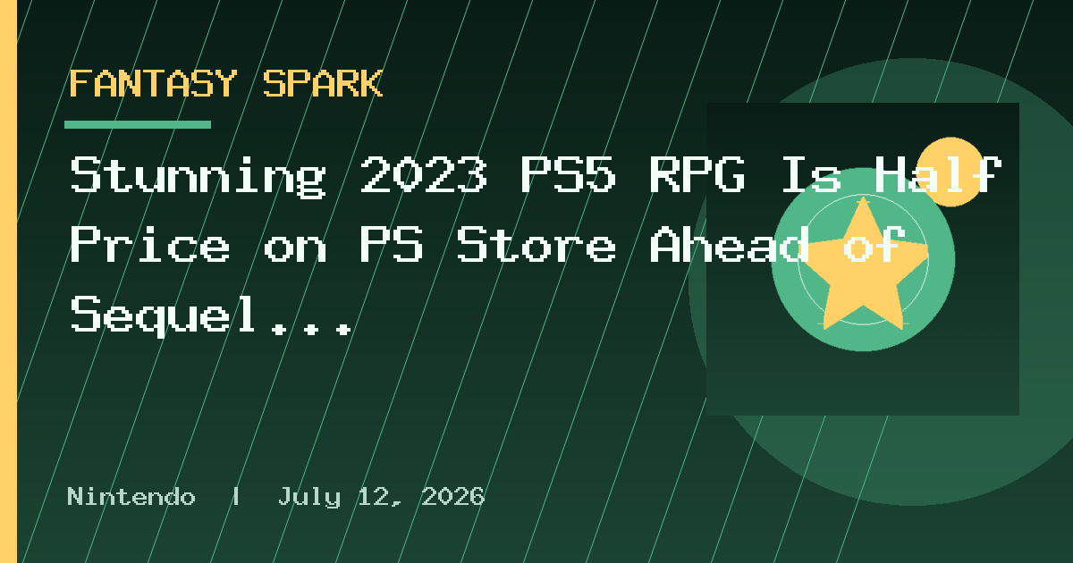 Stunning 2023 PS5 RPG Is Half Price on PS Store Ahead of Sequel