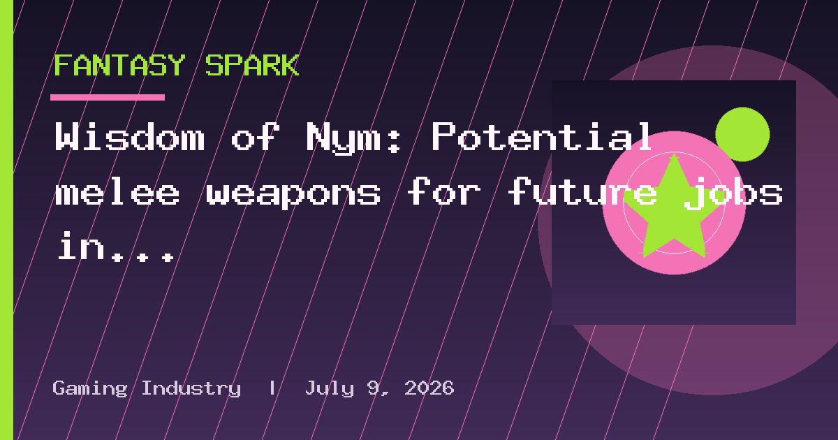 Wisdom of Nym: Potential melee weapons for future jobs in Final Fantasy XIV